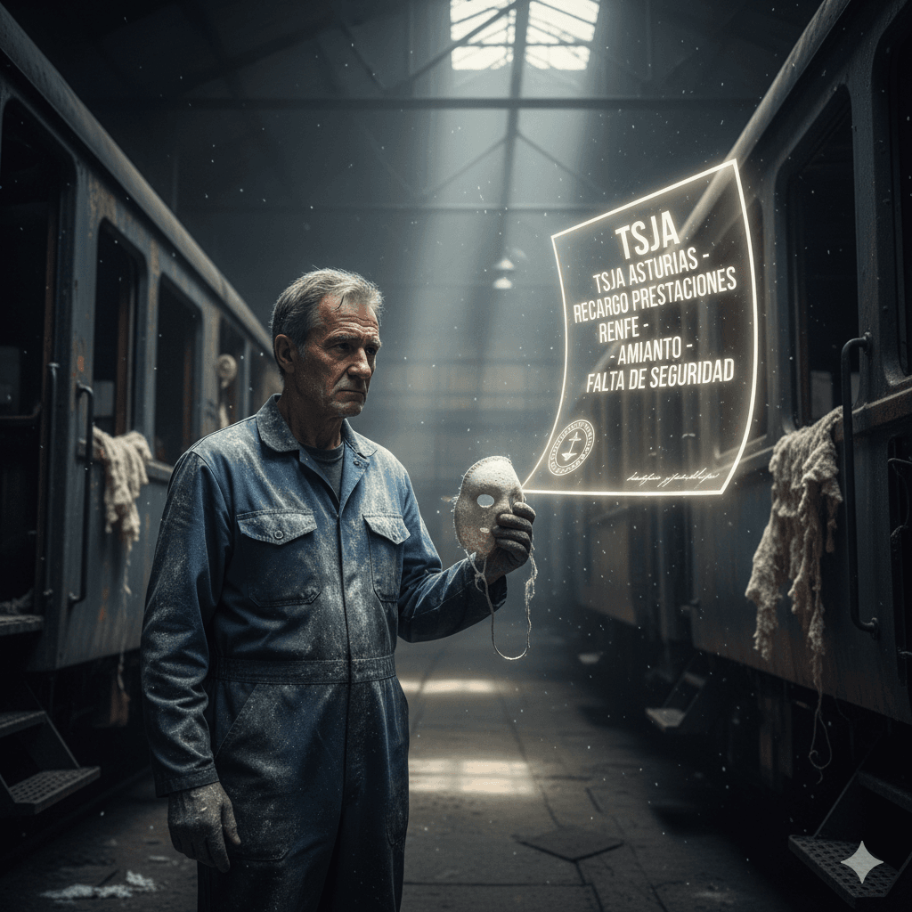 El Tribunal Superior de Justicia de Asturias confirma recargo de prestaciones por amianto en Renfe